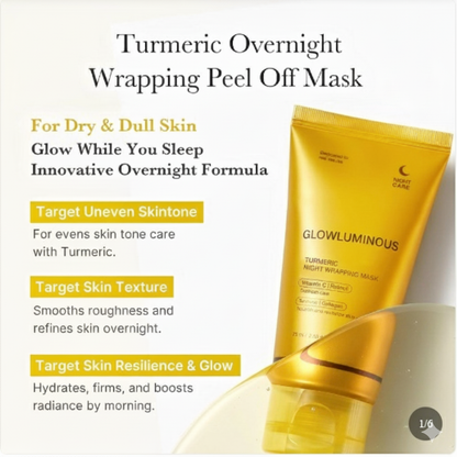 FADE DARK SPOTS WITH KOJIC ACID TURMERIC WRAPPING MASK