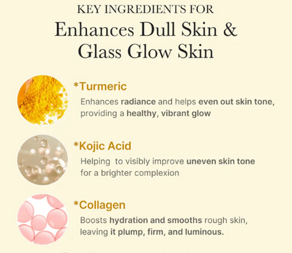 FADE DARK SPOTS WITH KOJIC ACID TURMERIC WRAPPING MASK